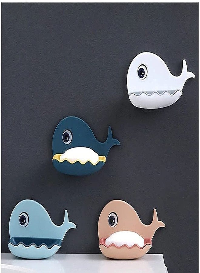 HYLOL Soap Stand Holder for Bathroom Kitchen Sink Magic Stickers Wall Mounted (Pack of 4 Pcs) Soap Dish Holder, Fish Design Random Color(Plastic) - Image 3